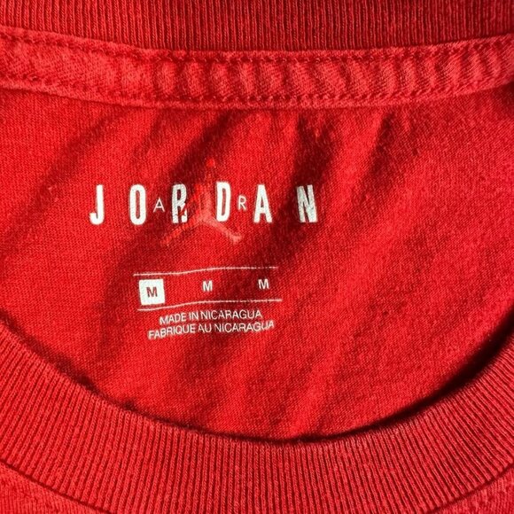 Nike Jordan Red Jumpman Logo & Number 23 Design T-Shirt Sz M - Picture 3 of 6